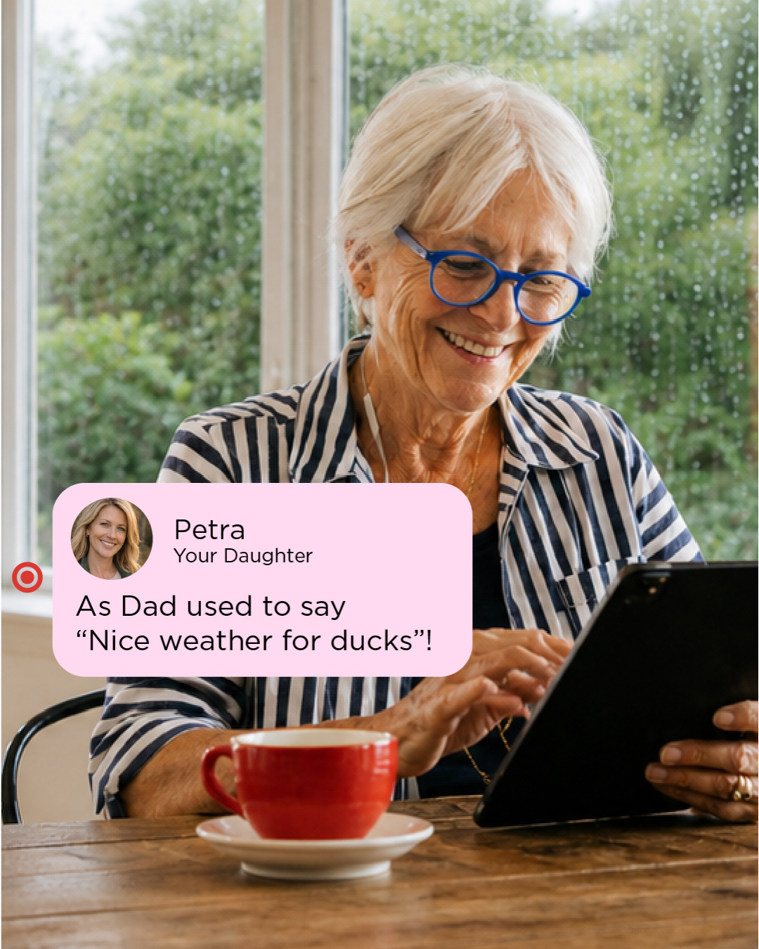 HeartStreet messaging feature on a tablet