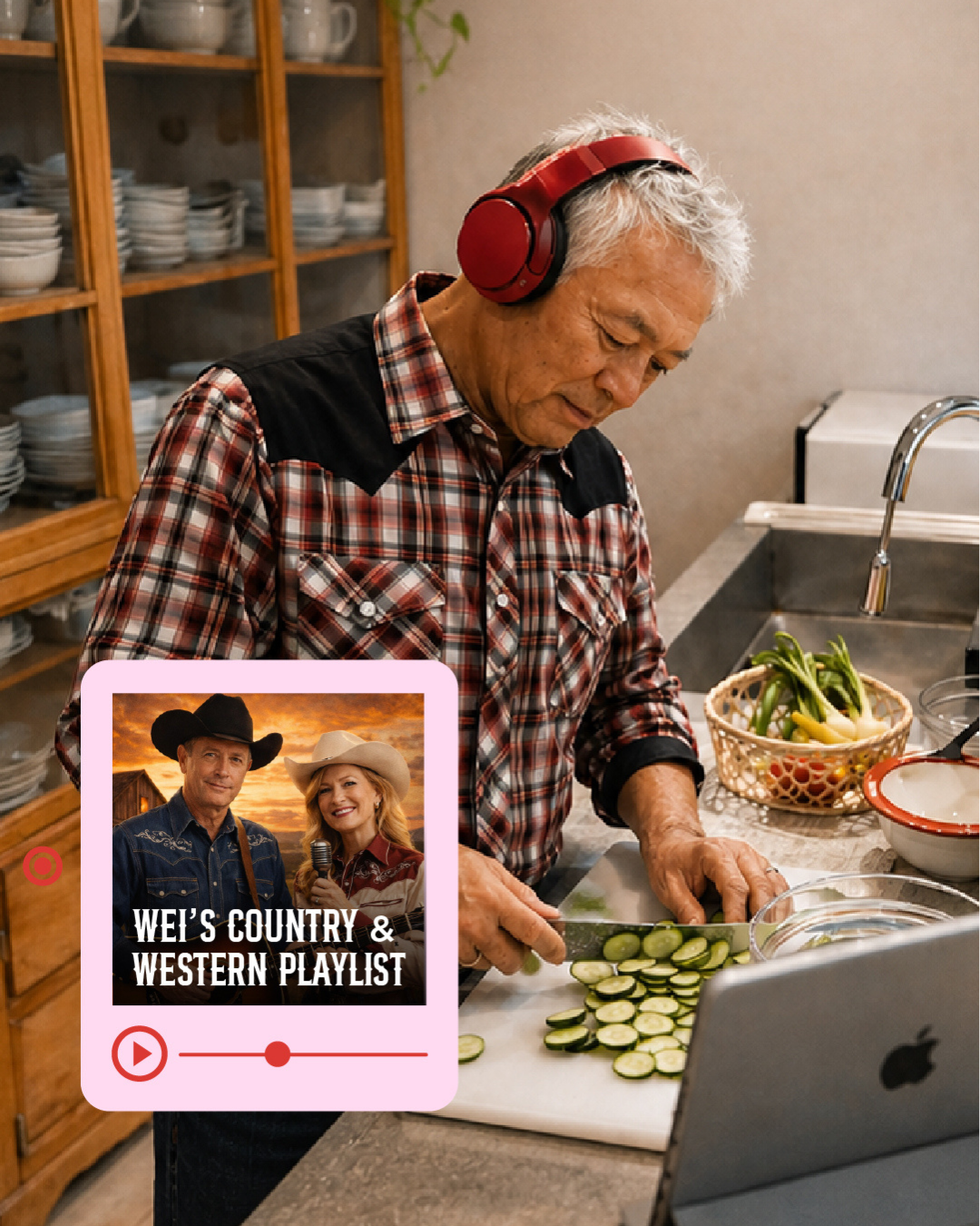 HeartStreet music feature on a tablet