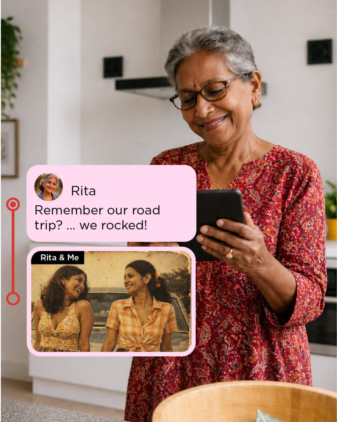 HeartStreet photo album feature on a tablet